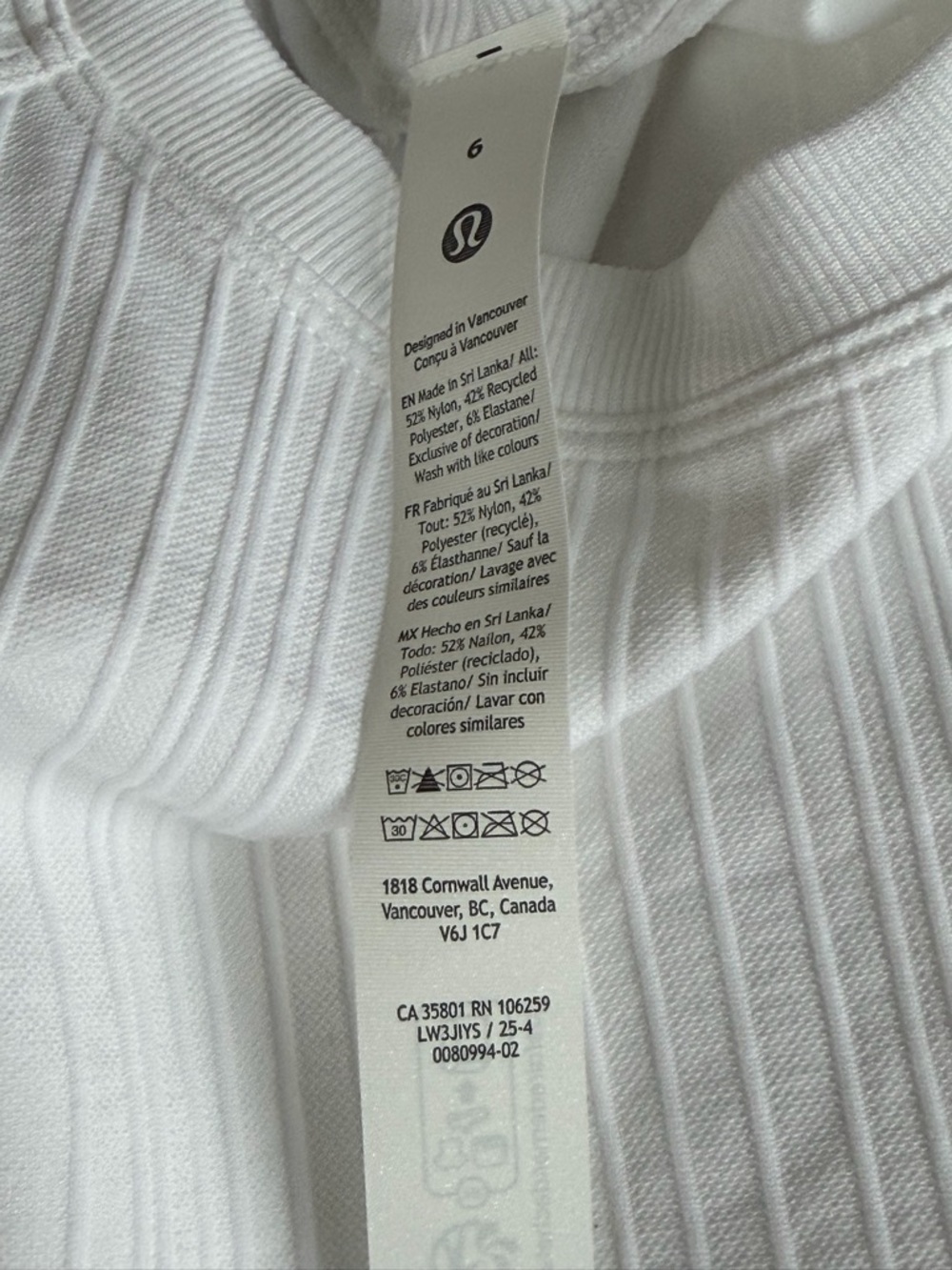 Lululemon Rest Less Variegated Ribbed Pullover NWOT Size 6 - Picture 5 of 12